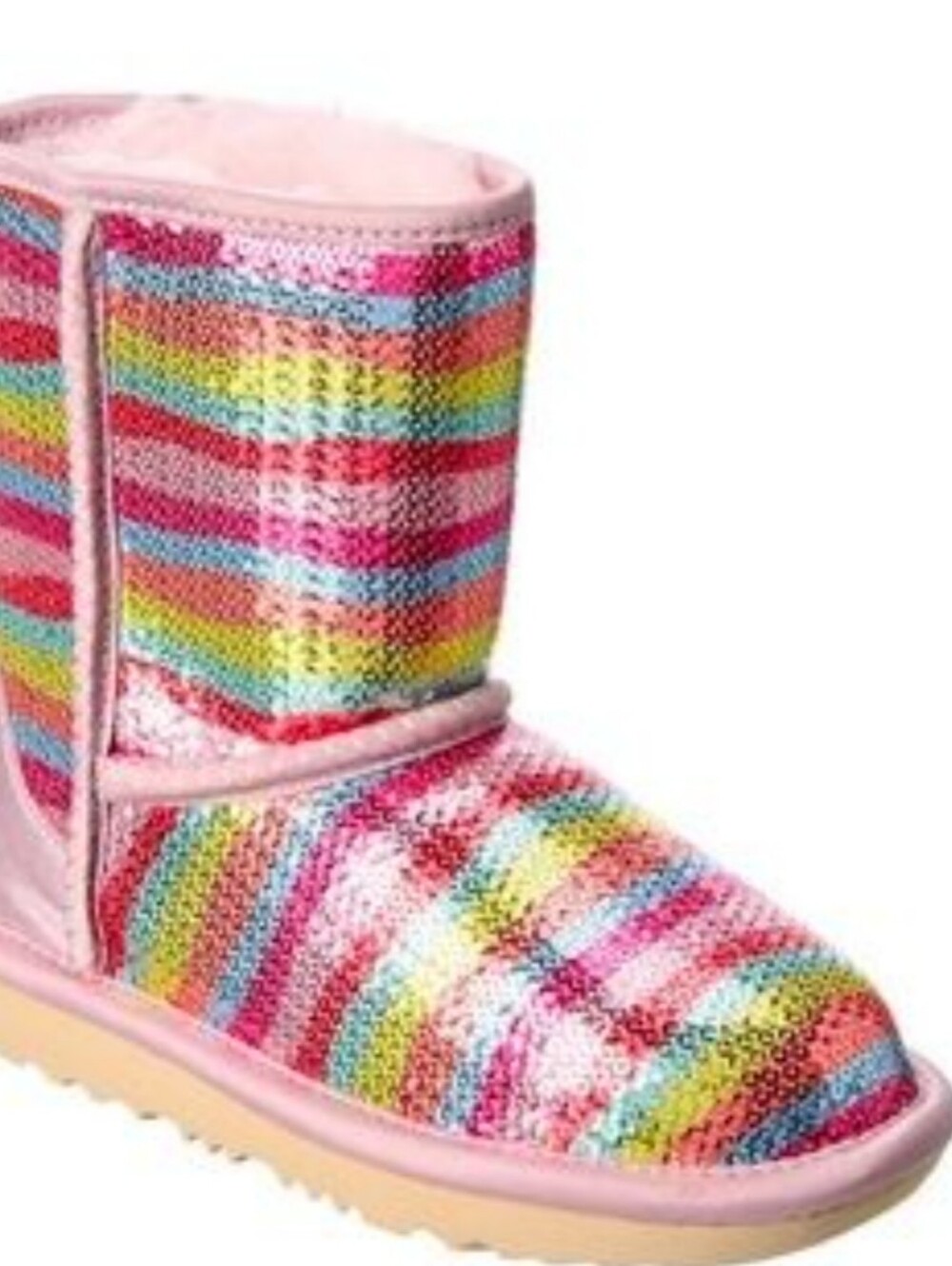 UGG Girl's Mural Rainbow Sequin Ankle Boots